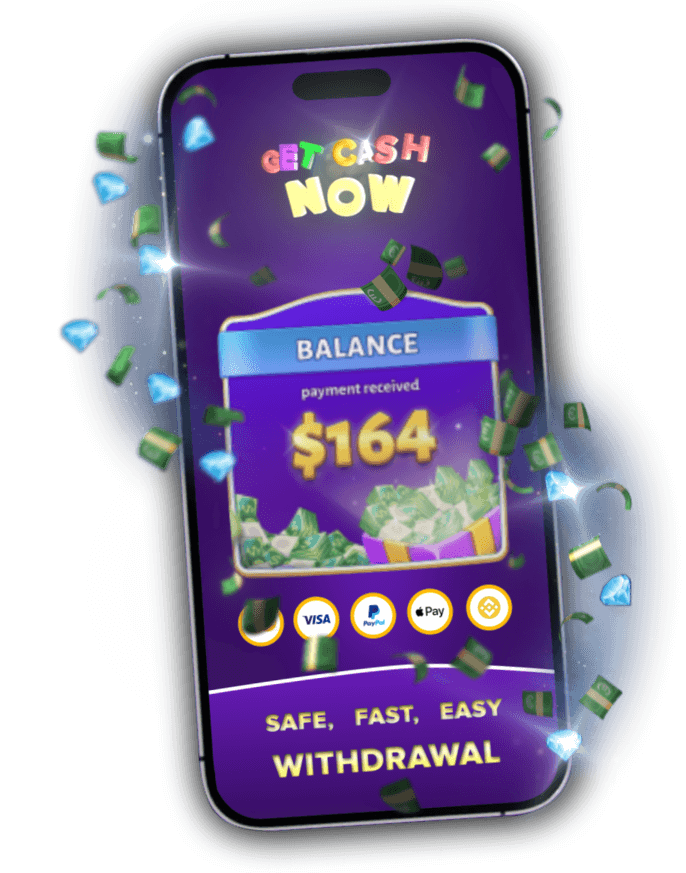 Téléphone mobile avec écran de solde du jeu Bingo Cash